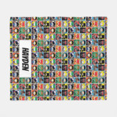 Chibi Justice League Character Pattern Fleecedecke (Vorderseite (Horizontal))