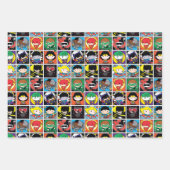Chibi Justice League Character Pattern Geschenkpapier Set (Vorderseite 2)