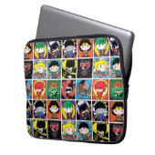 Chibi Justice League Character Pattern Laptopschutzhülle (Vorderseite Links)