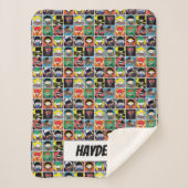 Chibi Justice League Character Pattern Sherpadecke (Vorderseite)