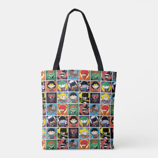 Chibi Justice League Character Pattern Tasche (Rückseite)