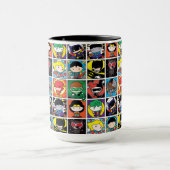 Chibi Justice League Character Pattern Tasse (Zentrum)