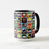 Chibi Justice League Character Pattern Tasse (VorderseiteRechts)