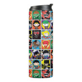 Chibi Justice League Character Pattern Thermosbecher (Nach links gedreht)