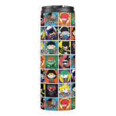 Chibi Justice League Character Pattern Thermosbecher (Rückseite)