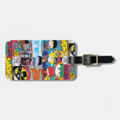 Chibi Justice League Comic Book Pattern Gepäckanhänger (Vorderseite horizontal)