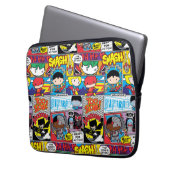 Chibi Justice League Comic Book Pattern Laptopschutzhülle (Vorderseite Links)