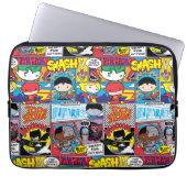 Chibi Justice League Comic Book Pattern Laptopschutzhülle (Vorderseite)