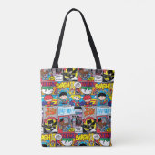 Chibi Justice League Comic Book Pattern Tasche (Rückseite)