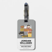 Chibi Justice League | Fliegen, Kick, Run Gepäckanhänger (Rückseite vertikal)