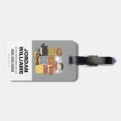 Chibi Justice League | Fliegen, Kick, Run Gepäckanhänger (Rückseite horizontal)