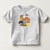 Chibi Justice League | Fliegen, Kick, Run Kleinkind T-shirt (Vorderseite)