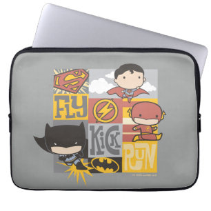 Chibi Justice League Fliegen, Kick, Run Laptopschutzhülle