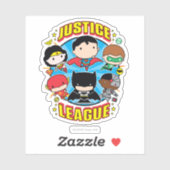 Chibi Justice League Group Aufkleber (Blatt)
