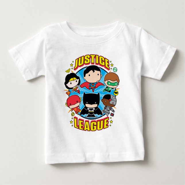 Chibi Justice League Group Baby T-shirt (Vorderseite)