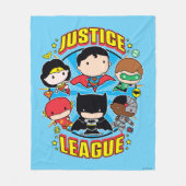 Chibi Justice League Group Fleecedecke (Vorderseite)