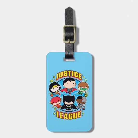 Chibi Justice League Group Gepäckanhänger (Vorderseite vertikal)