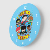 Chibi Justice League Group Große Wanduhr (Winkel)