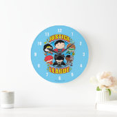 Chibi Justice League Group Große Wanduhr (Zuhause)