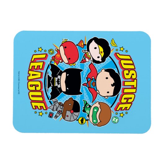 Chibi Justice League Group Magnet (Horizontal)
