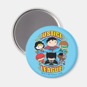 Chibi Justice League Group Magnet (Vorderseite/Rückseite)