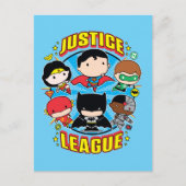 Chibi Justice League Group Postkarte (Vorderseite)