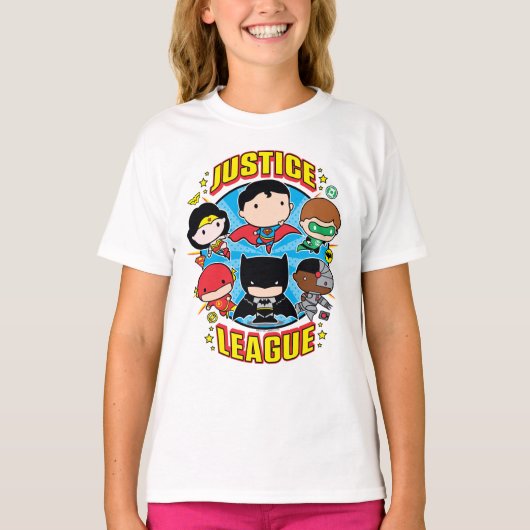 Chibi Justice League Group T-Shirt (Vorderseite)