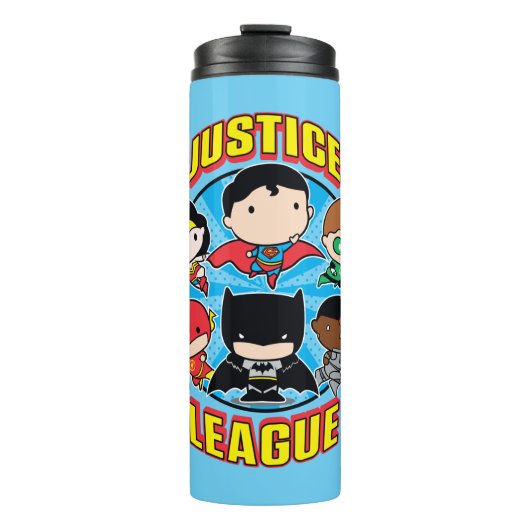 Chibi Justice League Group Thermosbecher (Vorderseite)