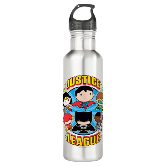 Chibi Justice League Group Trinkflasche (Vorderseite)