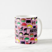 Chibi Justice League Head Pattern Kaffeetasse (VorderseiteRechts)