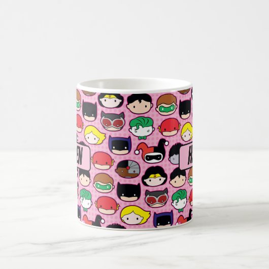 Chibi Justice League Head Pattern Kaffeetasse (Mittel)