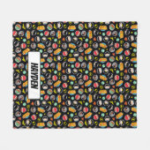 Chibi Justice League Heroes and Logos Pattern Fleecedecke (Vorderseite (Horizontal))