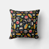 Chibi Justice League Heroes and Logos Pattern Kissen (Rückseite)