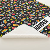 Chibi Justice League Heroes and Logos Pattern Sherpadecke (3/4)