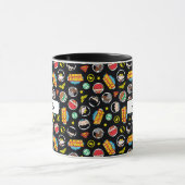 Chibi Justice League Heroes and Logos Pattern Tasse (Zentrum)