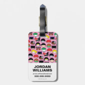 Chibi Justice League Leader Pattern Gepäckanhänger (Rückseite vertikal)