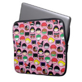 Chibi Justice League Leader Pattern Laptopschutzhülle (Vorderseite Links)