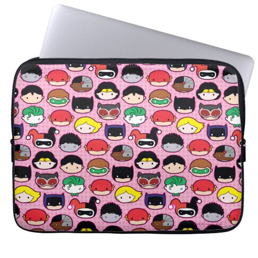 Chibi Justice League Leader Pattern Laptopschutzhülle (Vorderseite)