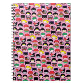 Chibi Justice League Leader Pattern Notizblock (Vorderseite)