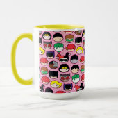 Chibi Justice League Leader Pattern Tasse (Links)