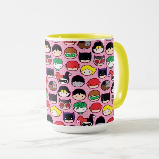 Chibi Justice League Leader Pattern Tasse (VorderseiteRechts)