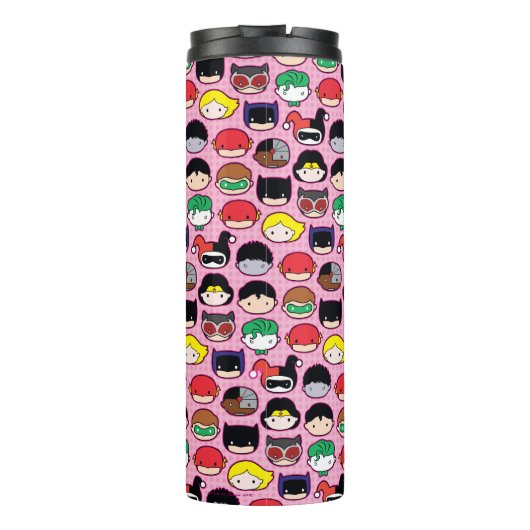 Chibi Justice League Leader Pattern Thermosbecher (Rückseite)