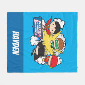 Chibi Justice League of America Explosion Fleecedecke (Vorderseite (Horizontal))