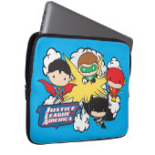 Chibi Justice League of America Explosion Laptopschutzhülle (Vorne Rechts)