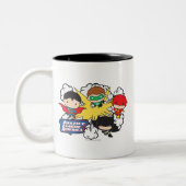 Chibi Justice League of America Explosion Zweifarbige Tasse (Links)