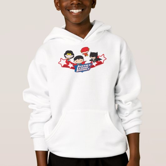 Chibi Justice League of America Stars Hoodie (Vorderseite)