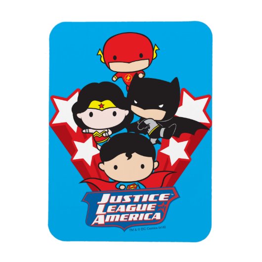 Chibi Justice League of America Stars Magnet (Vertikal)