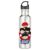 Chibi Justice League of America Stars Trinkflasche (Vorderseite)