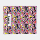 Chibi Justice League Pattern auf Lila Fleecedecke (Vorderseite (Horizontal))