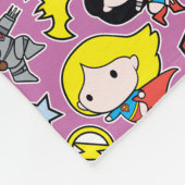Chibi Justice League Pattern auf Lila Fleecedecke (Ecke)